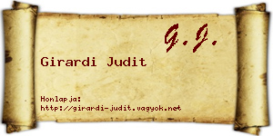 Girardi Judit névjegykártya
